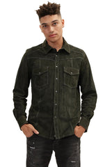 Men Genuine Leather Shirt 03 SkinOutfit