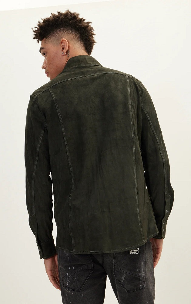 Men Genuine Leather Shirt 03 SkinOutfit