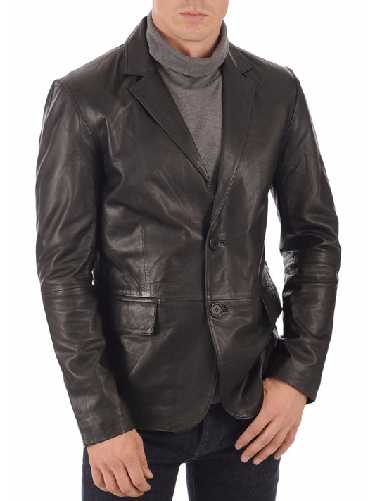 Men Genuine Leather Blazer Sport Coat 01 SkinOutfit