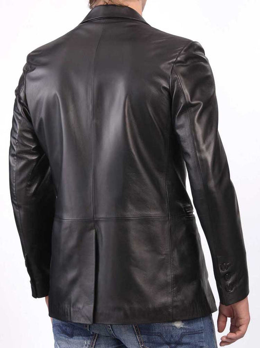 Men Genuine Leather Blazer Sport Coat 04 SkinOutfit