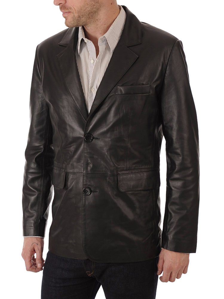 Men Genuine Leather Blazer Sport Coat 06 SkinOutfit