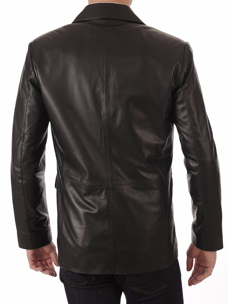 Men Genuine Leather Blazer Sport Coat 06 SkinOutfit