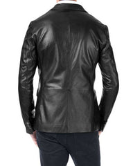 Men Genuine Leather Blazer Sport Coat 16