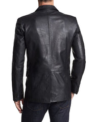 Men Genuine Leather Blazer Sport Coat 23