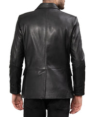 Chaqueta deportiva de cuero genuino para hombre 01 