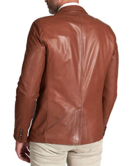 Men Genuine Leather Blazer Sport Coat 60