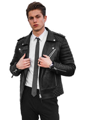 Men Genuine Leather Jacket MJ 01
