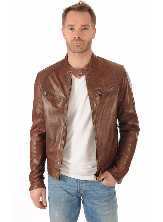 Men Genuine Leather Jacket 02 SkinOutfit