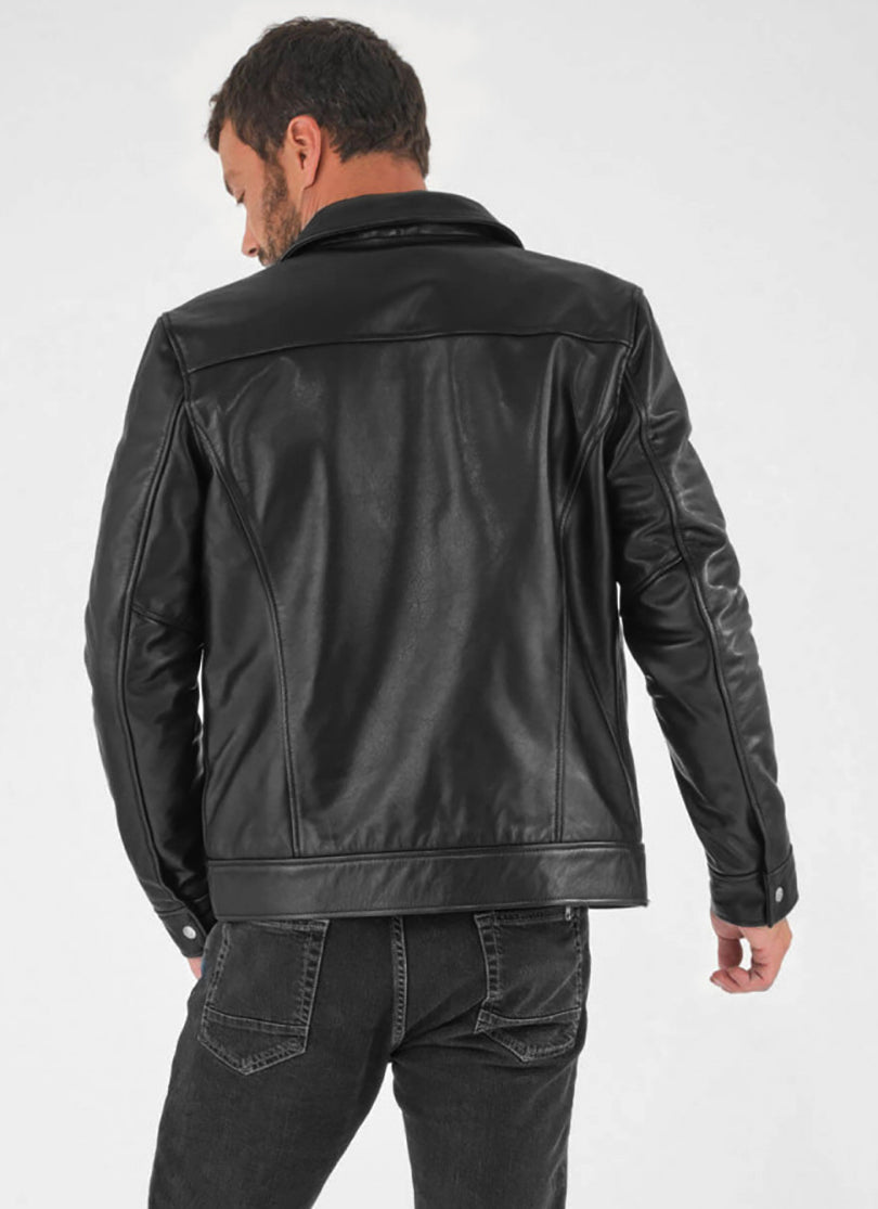 Men Genuine Leather Jacket MJ107 SkinOutfit