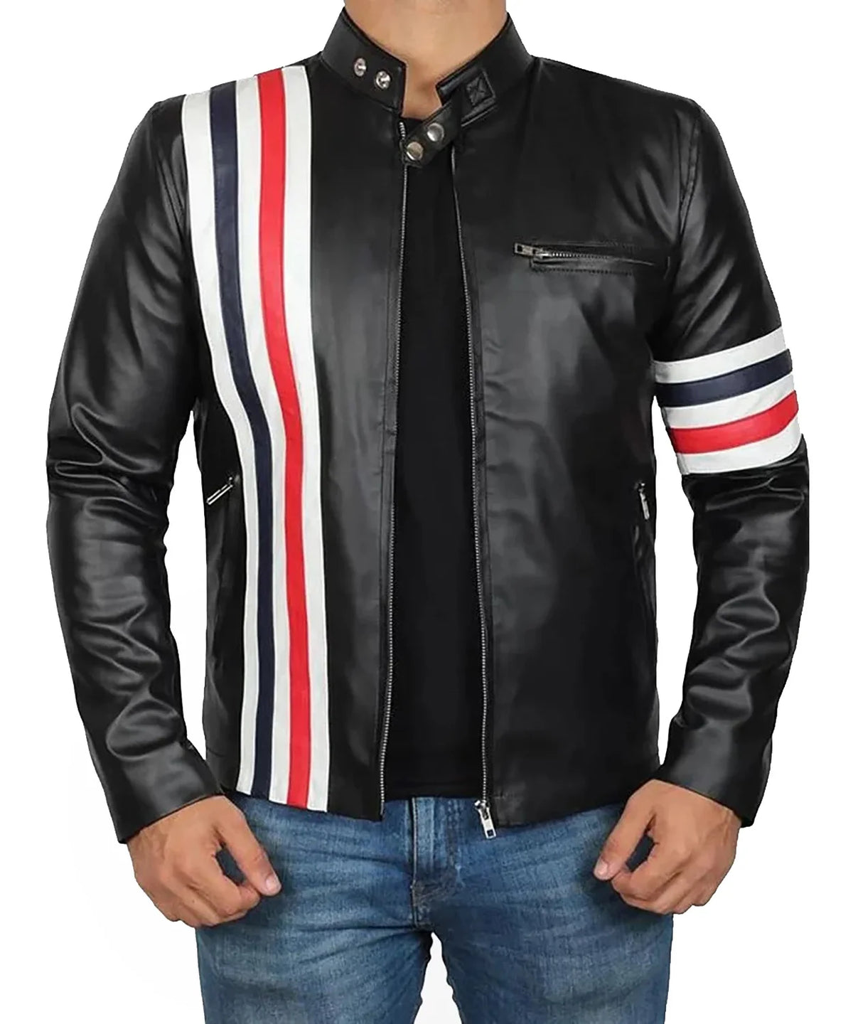 Men Lambskin Genuine Leather Jacket MJ109
