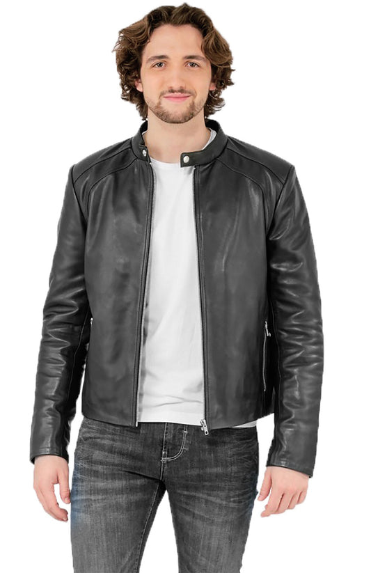 Men Genuine Leather Jacket MJ109 SkinOutfit