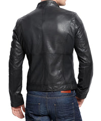 Men Lambskin Genuine Leather Jacket MJ113