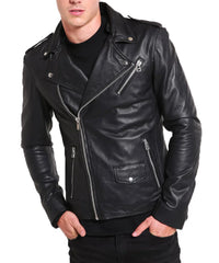 Men Lambskin Genuine Leather Jacket MJ125