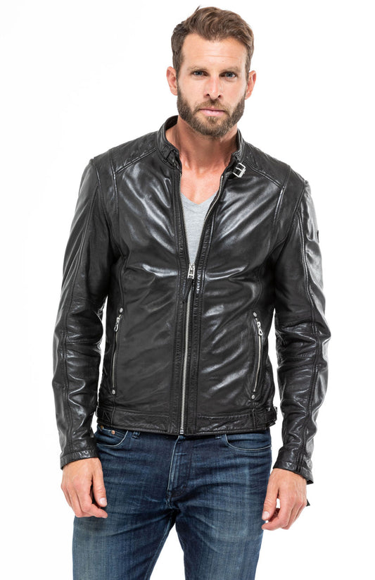 Men Genuine Leather Jacket MJ138 SkinOutfit