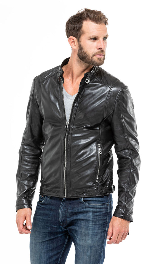 Men Genuine Leather Jacket MJ138 SkinOutfit