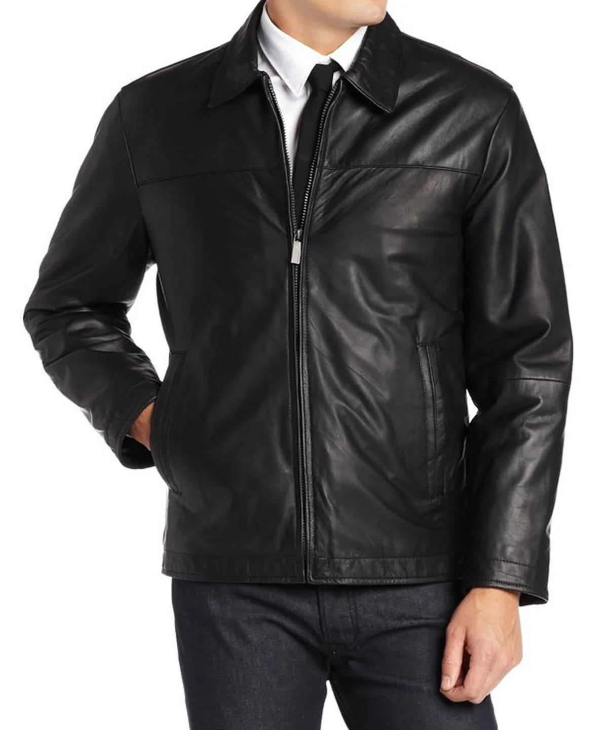 Men Lambskin Genuine Leather Jacket MJ143