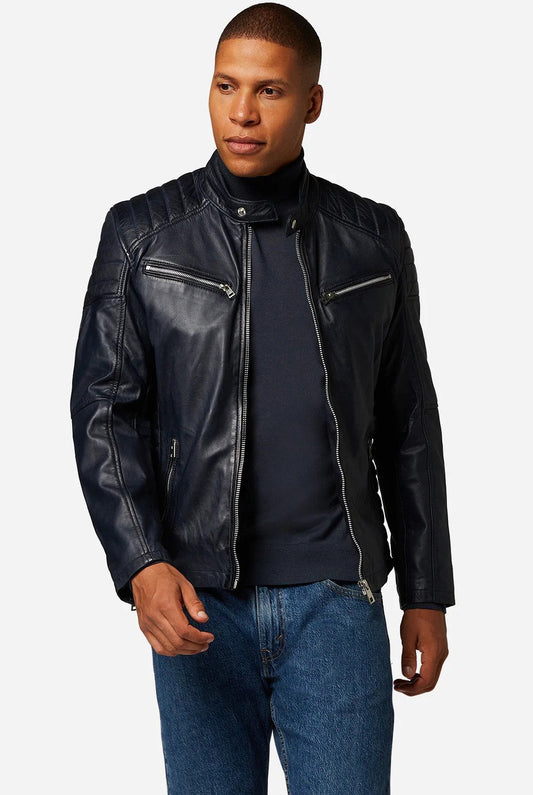 Men Genuine Leather Jacket MJ147 SkinOutfit