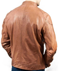 Men Lambskin Genuine Leather Jacket MJ147