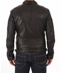 Men Lambskin Genuine Leather Jacket MJ149