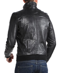 Men Lambskin Genuine Leather Jacket MJ153