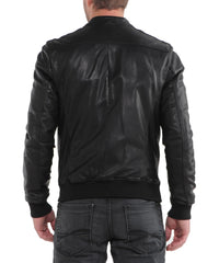 Men Lambskin Genuine Leather Jacket MJ154