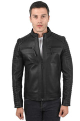 Men Genuine Leather Jacket MJ155 SkinOutfit