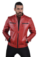 Men Genuine Leather Jacket MJ158 SkinOutfit