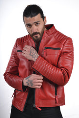 Men Genuine Leather Jacket MJ158 SkinOutfit