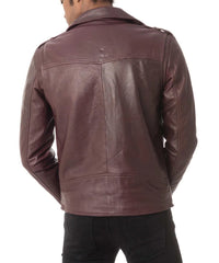 Men Lambskin Genuine Leather Jacket MJ166