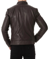 Chaqueta de piel de cordero auténtica para hombre MJ167 