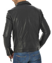 Men Lambskin Genuine Leather Jacket MJ169