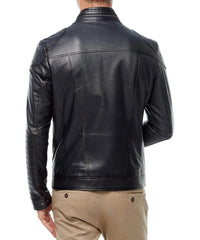Men Lambskin Genuine Leather Jacket MJ180