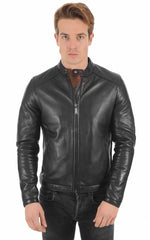 Men Genuine Leather Jacket MJ 19 SkinOutfit