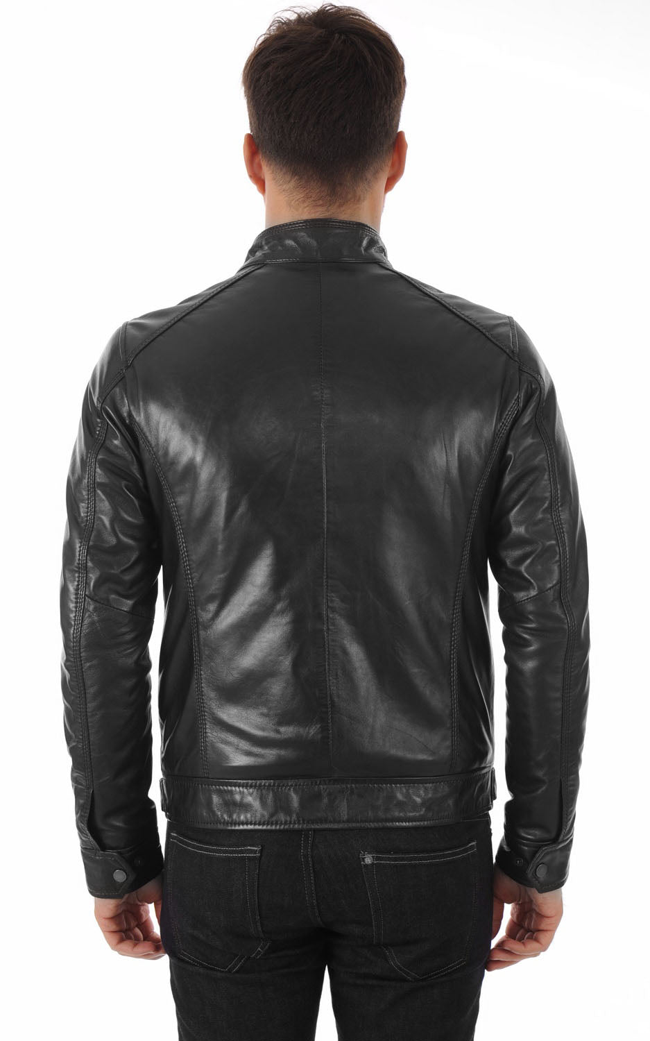 Men Genuine Leather Jacket MJ 27 SkinOutfit