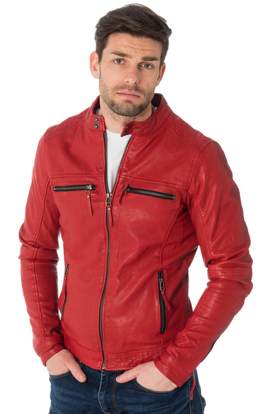 Men Genuine Leather Jacket MJ 31 SkinOutfit