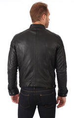 Men Genuine Leather Jacket MJ 34