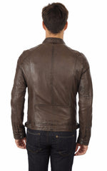 Men Genuine Leather Jacket MJ 35