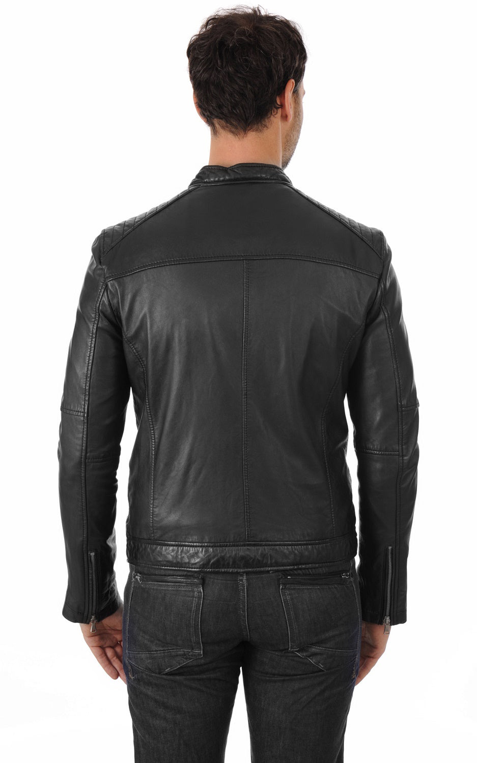 Men Genuine Leather Jacket MJ 39 SkinOutfit