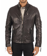 Men Lambskin Genuine Leather Jacket MJ 44