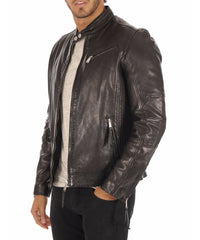 Men Lambskin Genuine Leather Jacket MJ 44