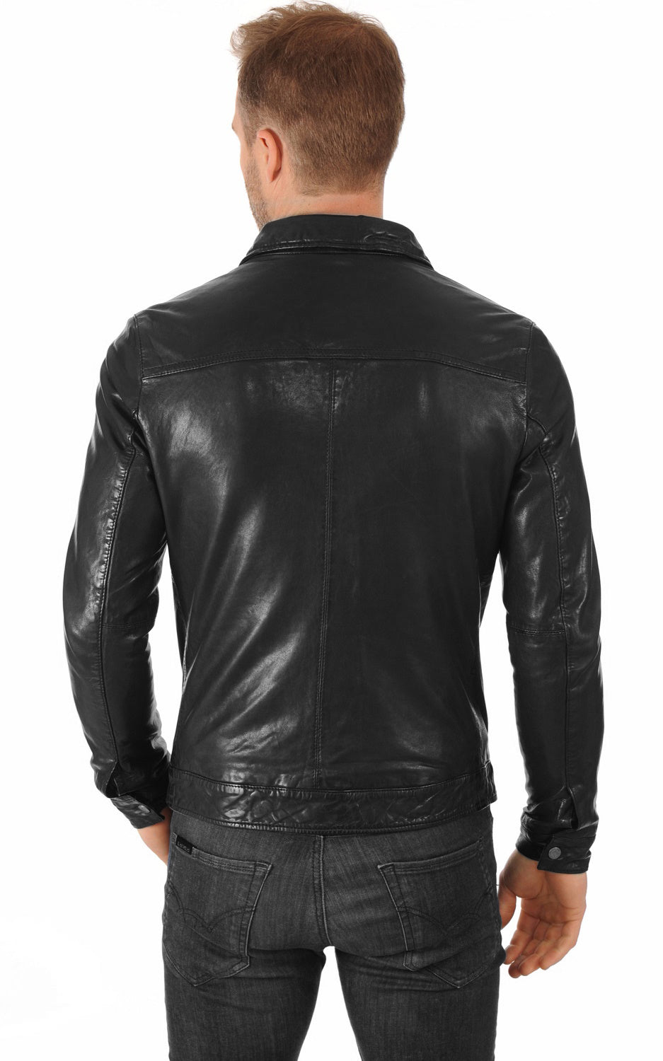 Men Genuine Leather Jacket MJ 45 SkinOutfit