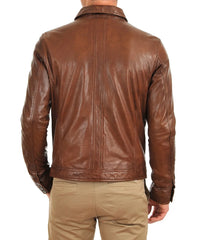 Men Lambskin Genuine Leather Jacket MJ 45
