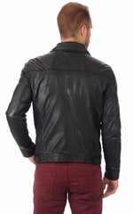 Men Genuine Leather Jacket MJ 46