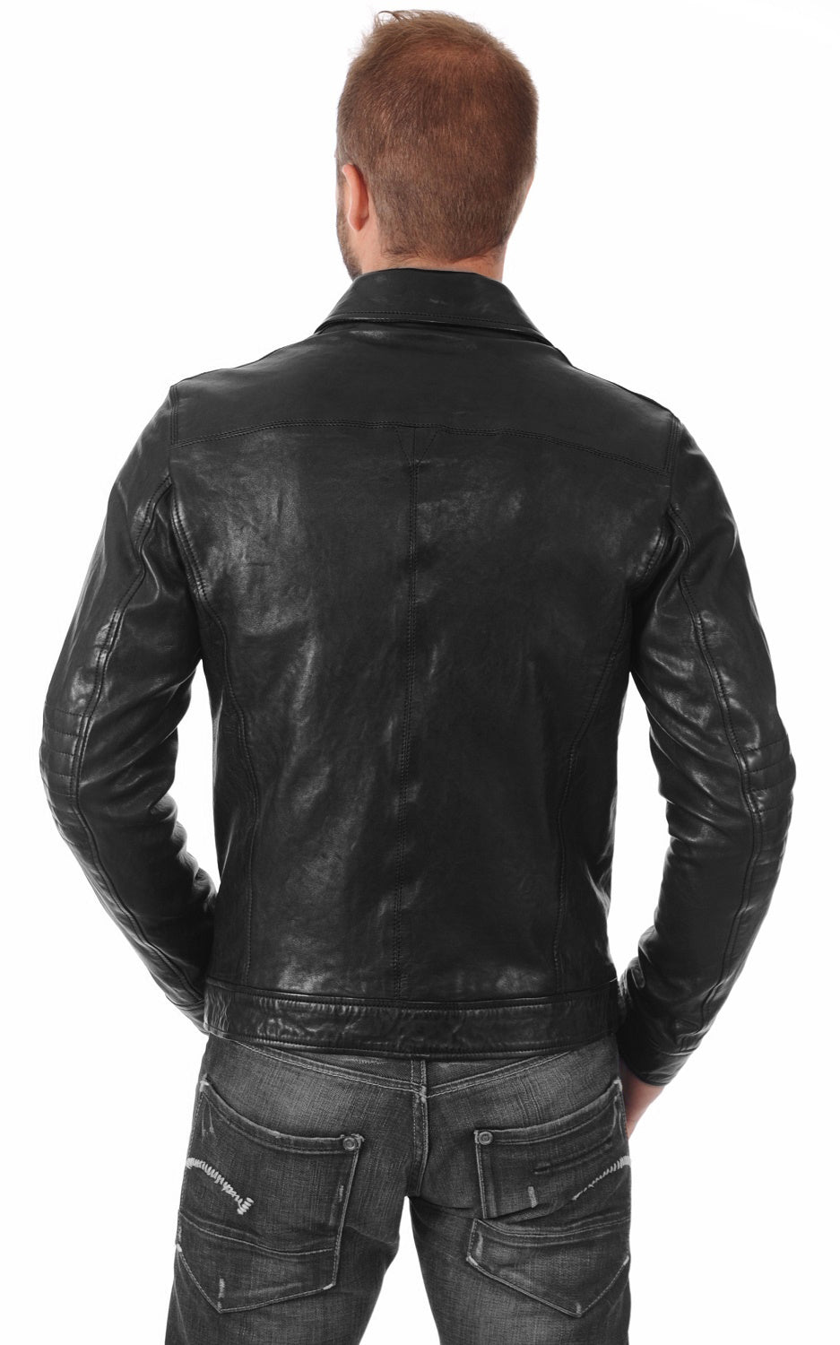 Men Genuine Leather Jacket MJ 48 SkinOutfit