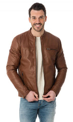 Men Genuine Leather Jacket MJ 51 SkinOutfit