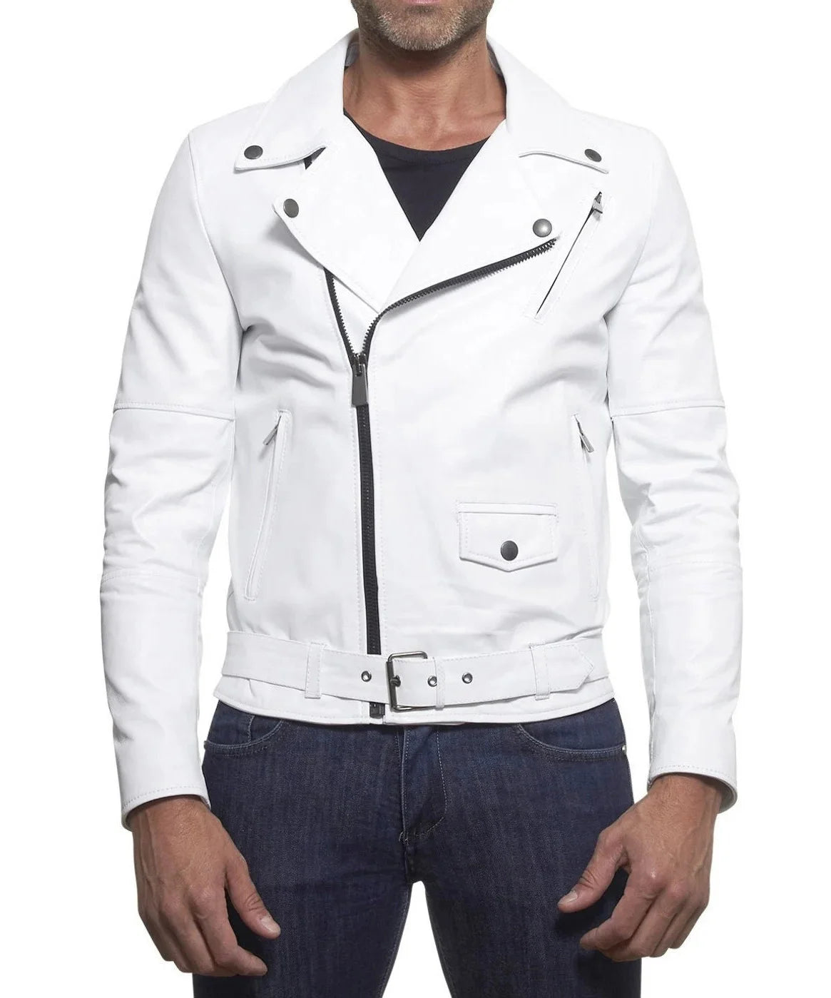 Men Lambskin Genuine Leather Jacket MJ 59