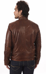 Men Genuine Leather Jacket MJ 60