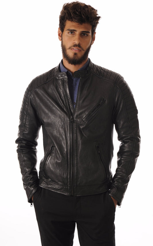 Men Genuine Leather Jacket MJ 61 SkinOutfit
