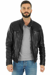 Men Genuine Leather Jacket MJ 69 SkinOutfit