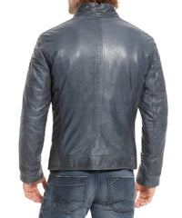 Chaqueta de piel de cordero auténtica para hombre MJ 73 